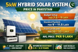 5kW hybrid solar system price in Pakistan