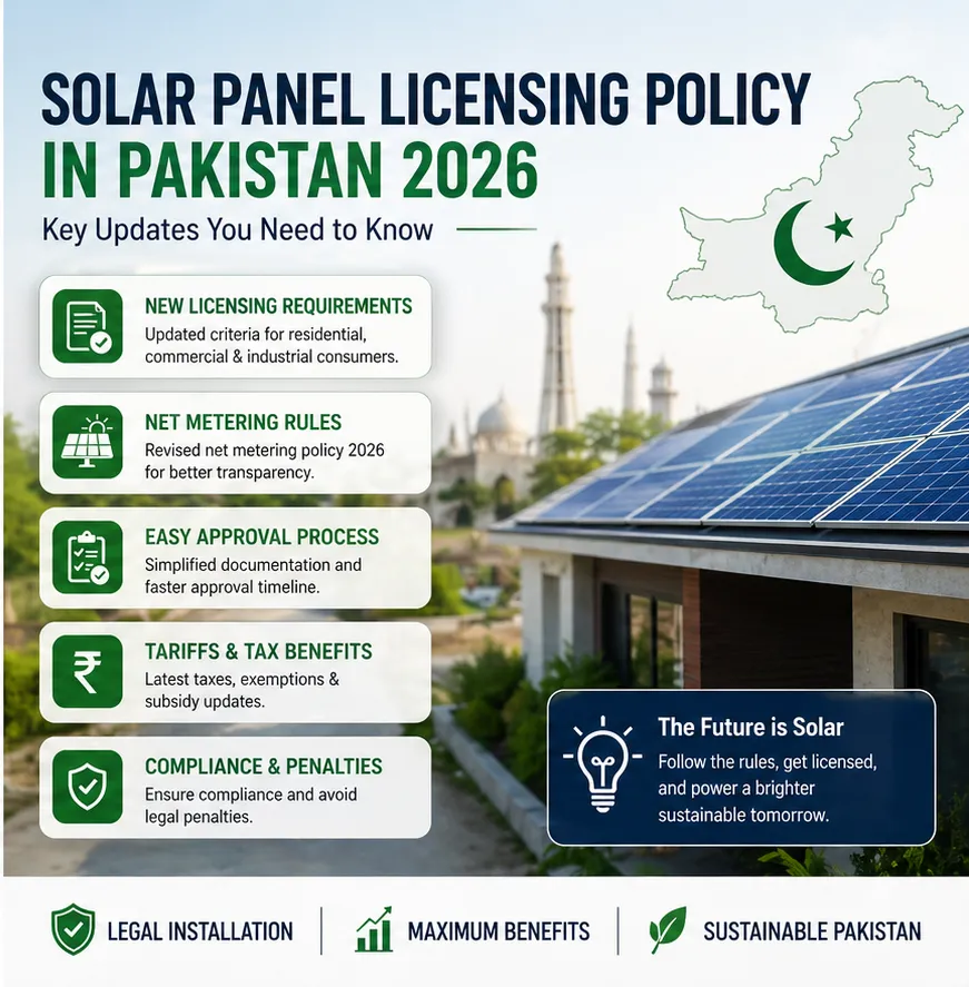 Solar Panel Licensing Policy in Pakistan 2026 - NEPRA Prosumer Regulations